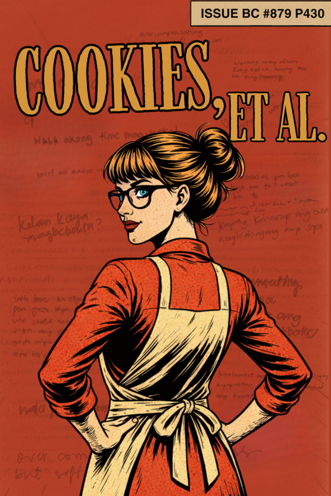 comic style intellectual baker